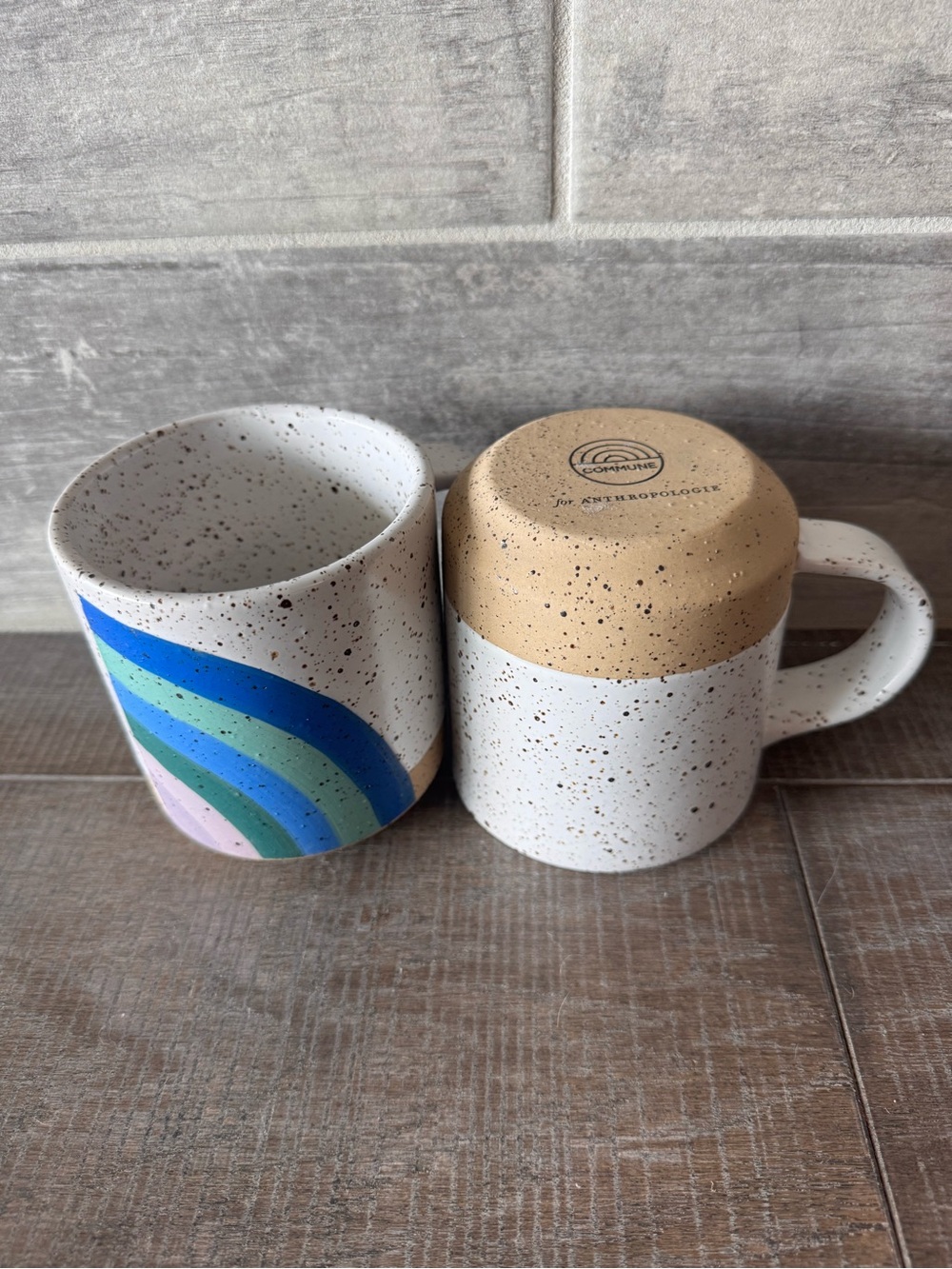 Anthropologie Commune Pottery Among The Rainbow Speckled Stoneware Mug Set Of 2